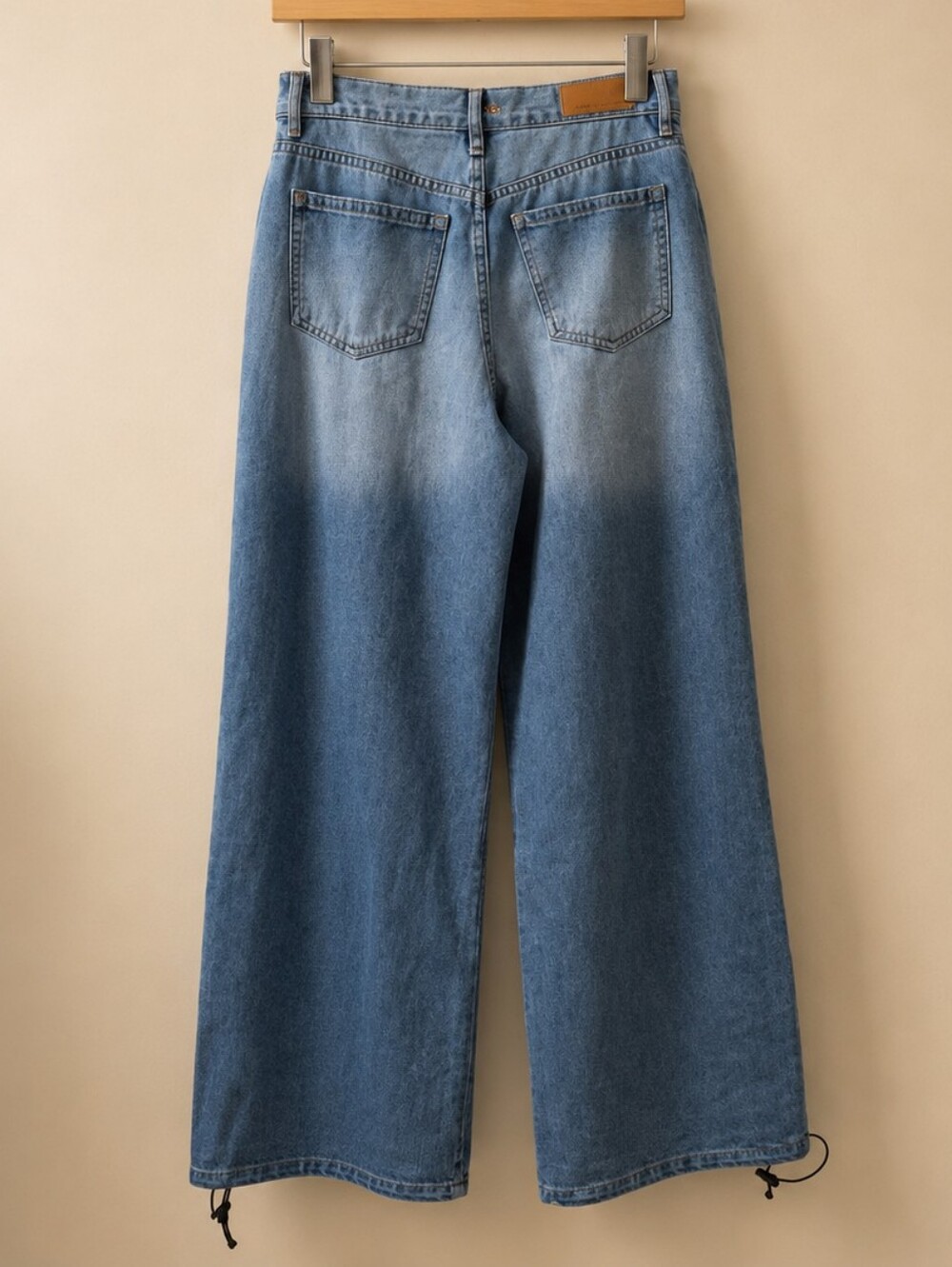Austin Landing - Green High Baggy Mixed Media Jeans Size: 1 - Picture 9 of 10